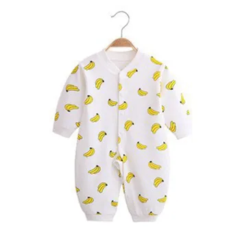 Бебешки дрехи за новородени Облекло Гащеризон Есен Зима Бельо Памук Бебешко спално облекло за момчета / момичета Пижама за бебета с дълъг ръкав - Изображение 1  