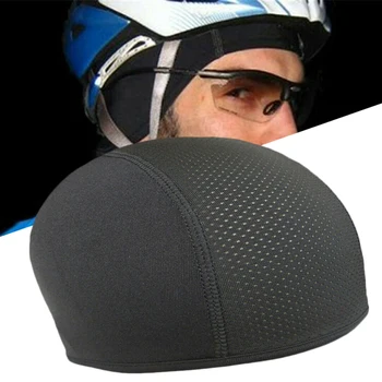 Бързи колоездачни капачки Черна спортна мотоциклетна каска Вътрешна облицовка Beanie Caps Влага Wicking Охлаждане Външна спортна шапка - Изображение 1  