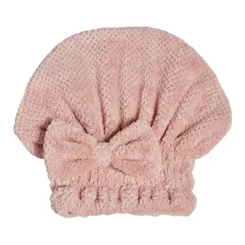 Бързо сушене на косата кърпа за баня Spa Bowknot обвивам кърпа капачка аксесоари за баня Боне за жени дизайнерска шапка за душ - Изображение 1  