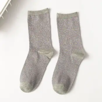 Дамски чорапи с висока еластичност Модерни дамски дишащи чорапи за пролетно лято Висококачествен контрастен цвят - Изображение 1  