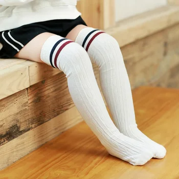 Двулентови 8 думи коляно 2017 Есен и зима Нови Twist чорапи пенирани памучни детски чорапи 6006 - Изображение 1  