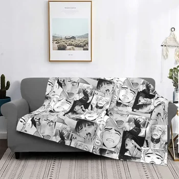 Добрите Yaoi момчета одеяло покривка легло карирана спално бельо пухкави карирана муселин одеяло покривки за легло - Изображение 1  