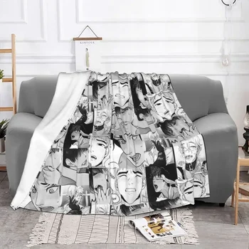 Добрите Yaoi момчета одеяло покривка легло карирана спално бельо пухкави карирана муселин одеяло покривки за легло - Изображение 2  