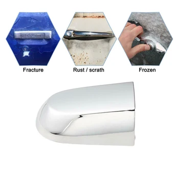 Дръжка капак външна дръжка на вратата за Kia за Sorento 2011 2012 2013 2014 2015 1pc 6.2x4.4cm пластмасов сребърен тон - Изображение 2  