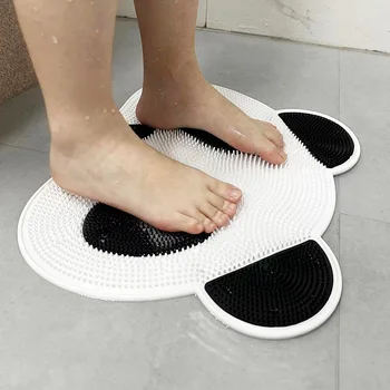 Ексфолиращ душ масаж скрепер баня без хлъзгане баня мат обратно масаж четка силиконови измиване на краката почистване на тялото инструмент за къпане - Изображение 1  