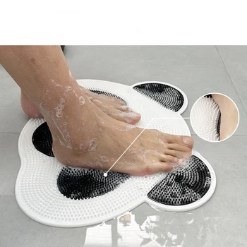 Ексфолиращ душ масаж скрепер баня без хлъзгане баня мат обратно масаж четка силиконови измиване на краката почистване на тялото инструмент за къпане - Изображение 2  