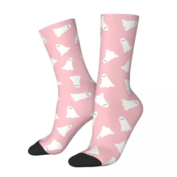 Есен Зима Смешни мъжки Дамски Розови Хелоуин Призраци Чорапи Дишащи баскетболни чорапи - Изображение 1  