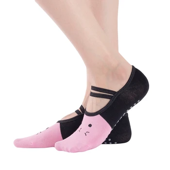 Жени Висококачествени жени против хлъзгане Превръзка Памук Фитнес чорапи Дамска вентилация Пилатес балетни чорапи Танцови чорапи - Изображение 1  