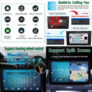 За Peugeot 4008 5008 3008 2016-2022 Android 13 кола радио плейър GPS стерео система 1920 * 720P 4G WIFI окта ядро FM GPS 12.3 инча - Изображение 2  