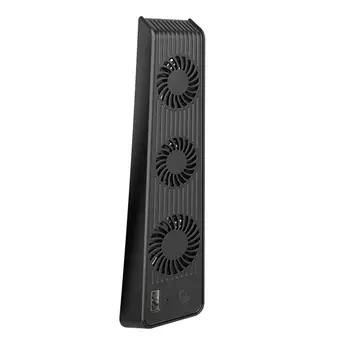 За PS5 конзола външен хост охлаждащ вентилатор вертикална 3 безшумна стойка за вентилатор с външен USB порт, за Ps5 аксесоари за хост на игри - Изображение 2  