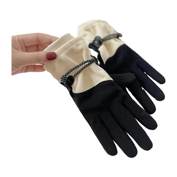  Издръжливи и удобни ски ръкавици с пълен пръст Ръкавици за зимни спортове със сензорен екран Антихлъзгащ се полиестерен материал - Изображение 1  
