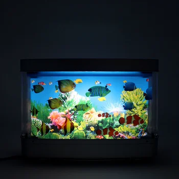Изкуствена тропическа риба резервоар лампа декоративни сензорни аквариум таблица лампа виртуален ход океан настроение нощна светлина стая декорация - Изображение 2  