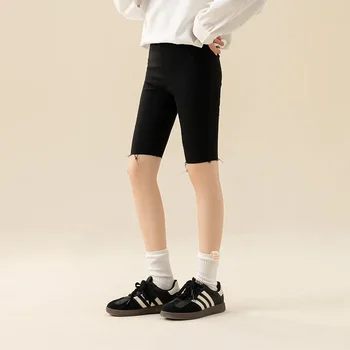 Клинове за момичета Лято Черни кльощави панталони 8 10 12 години Дрехи 2023 Корейски детски дрехи момиче - Изображение 1  