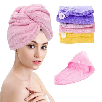 Кърпа за плуване Бърза бързосъхнеща шапка за коса Абсорбираща шапка за кърпи Тюрбан Wrap Мека шапка за душ - Изображение 1  