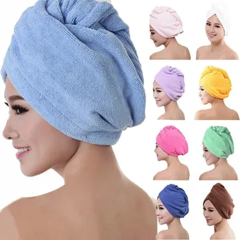 Кърпа за плуване Бърза бързосъхнеща шапка за коса Абсорбираща шапка за кърпи Тюрбан Wrap Мека шапка за душ - Изображение 2  