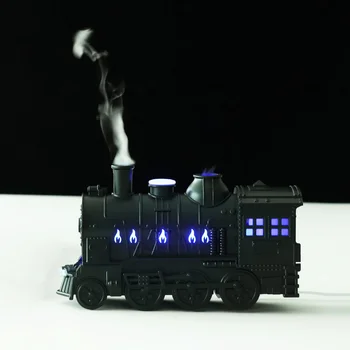 лампа аромат дифузор пулверизатор мини влак форма ароматерапия етерично масло дифузьор ултразвукова хладна мъгла овлажнител на въздуха с LED - Изображение 1  