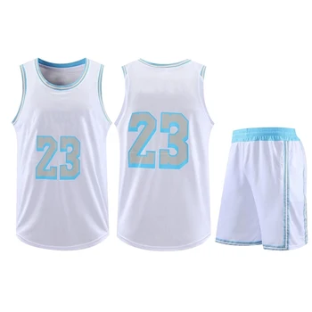 Лос Анджелис No.23 Баскетболни униформи за мъжки младежки баскетболни спортни облекла Летни - Изображение 2  