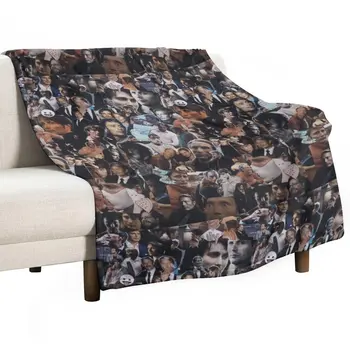 Мадс Микелсен Колаж хвърлят одеяло Космати одеяла Стая в общежитието Основни положения одеяла и хвърля полярно одеяло - Изображение 1  