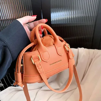 Малки PU кожени Crossbody чанти за жени Луксозен дизайнер чанта женска мода нова чанта за рамо монета чанта случайни пътуване Totes - Изображение 2  