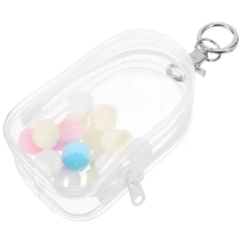 Мини чанта за съхранение с ключодържател Clear Display Case Keychain Mini Figurine Bag - Изображение 1  
