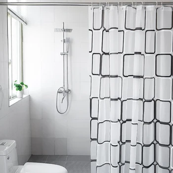 Модерен душ завеса кука плесен доказателство завесиполупрозрачни дома използва водоустойчива плесен завеса за баня душ - Изображение 2  