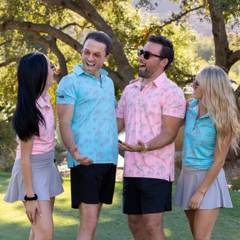 Мъжка голф поло риза лятна голф риза къс ръкав, бързо суха дишаща ежедневна риза дива риза Popsicle Top Golf Wear 2024 - Изображение 1  