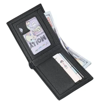 Мъжки портфейл бизнес случайни къси пари клип младежка мода марка визитка притежателя карта ръкав - Изображение 2  
