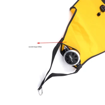 Найлонова спасителна чанта за повдигане с дъмп клапан Gear Подводна водолазна работа 30lbs SS316 найлон лифт чанта за гмуркане гмуркане гмуркане с шнорхел - Изображение 2  