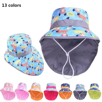 Нов 2022 пролет лято памук бебе слънце шапка за момичета момчета бебе кофа шапка открит деца рибар шапка UV защита плажна шапка - Изображение 1  