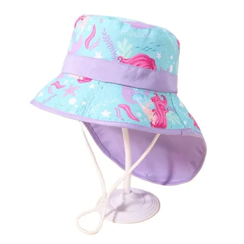 Нов 2022 пролет лято памук бебе слънце шапка за момичета момчета бебе кофа шапка открит деца рибар шапка UV защита плажна шапка - Изображение 2  