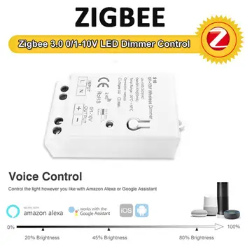 Нов Tuya Smart Zigbee 3.0 затъмняване контролер превключвател подкрепа Smartthings 0-10V 1-10V Работа с интелигентен живот Alexa Google Home - Изображение 1  