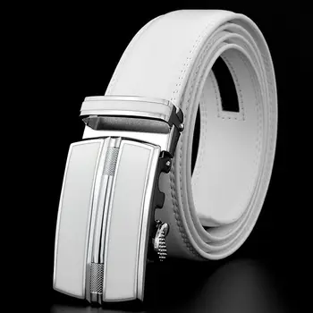 Нов бял автоматичен колан за закопчалка за мъжка ежедневна корейска версия тенденция минималистичен дизайнер работен костюм панталони колан износоустойчив - Изображение 1  