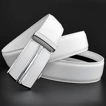 Нов бял автоматичен колан за закопчалка за мъжка ежедневна корейска версия тенденция минималистичен дизайнер работен костюм панталони колан износоустойчив - Изображение 2  