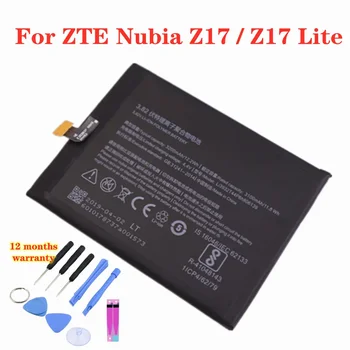 Нова Li3932T44P6h806139 Резервна батерия за ZTE Nubia Z17 / Z17 Lite Z17Lite NX591J NX563J 3200mAh висококачествена батерия + инструменти - Изображение 1  
