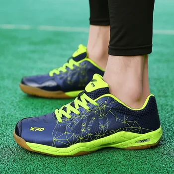 Нови мъжки обувки за бадминтон Унисекс обувки Athleisure Lace-up EVA Non-Slip износоустойчиви тенис обувки дишаща мода - Изображение 1  