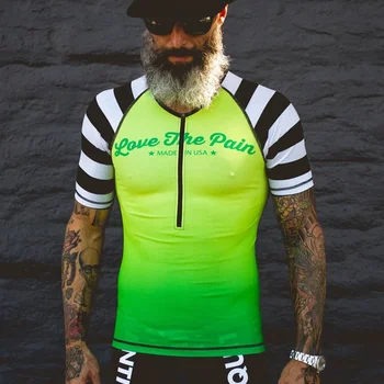 Обичайте болката Мъже Колоездене Джърси Road Bicycle риза Bike Quick Dry Jersey Summer Short Sleeve дишаща Maillot Ciclismo Hombre - Изображение 2  