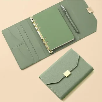 Органайзер за преносими компютри DIY консумативи Notepad Office Agenda Paper Planner Loose Binder Journal Cover Leaf PU кожен дневник - Изображение 1  