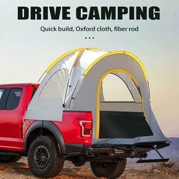 пикап къмпинг Tenk 5.5'-6' водоустойчив камион легло палатка Pu2000mm двоен слой за 2 човек преносим спален палатка - Изображение 1  