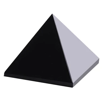 Пирамидални лечебни кристални занаяти Черен естествен обсидиан кварцов кристален подарък Домашен декор Красива лъскава повърхност Drop Shipping - Изображение 1  