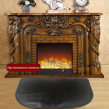 Пламък килим за камина камина мат трайни топлоустойчива защита за вътрешна употреба на открито пламък за дома за камина - Изображение 1  