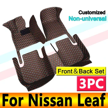 Подови стелки за Nissan Leaf ZE0 AZE0 2011 ~ 2017 Устойчиви на замърсяване автомобилни постелки луксозна кожена подложка против мръсотия Аксесоари за кола Интериор - Изображение 1  