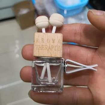 Празен стъклен ароматизатор за кола парфюм бутилка аромат дифузьор бутилка с отдушник клип и пръчки за продажба - Изображение 2  