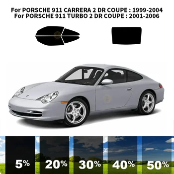 Предварително изрязана нанокерамика автомобил UV комплект за оцветяване на прозорци Автомобилно фолио за прозорци за PORSCHE 911 CARRERA 2 DR COUPE 1999-2004 - Изображение 1  