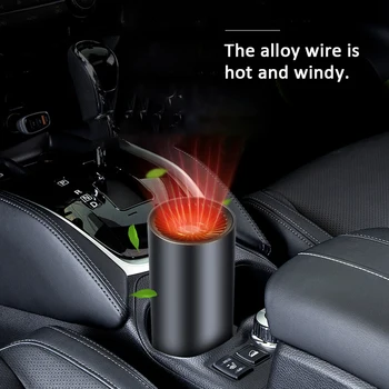Преносим 12V автомобилен нагревател Demister Cars нагревател мини авто предното стъкло Defogger размразяване електрически охлаждане отопление вентилатор - Изображение 2  