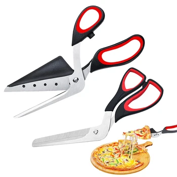 Професионални ножици за пица Разглобяеми остри ножици за пица от неръждаема стомана Лесно рязане на пица шпатула инструменти за нарязване - Изображение 1  