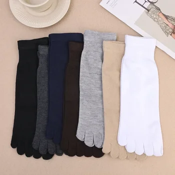 Пръсти бягане и пет памучни твърди чорапи Унисекс мъжки пръсти цвят дишащи жени пот спортни пръсти с отделни - Изображение 1  