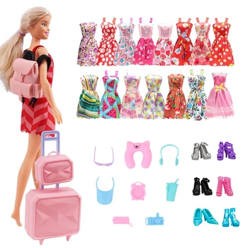 Разни Комплект Барби кукла дрехи бански костюми бикини аксесоари за кукла Барби кукла обувки ботуши скейтборд за кукла Барби аксесоари - Изображение 1  