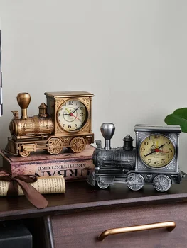 Ретро локомотив часовник орнаменти дома хол TV кабинет вино кабинет колекция декорации сцена оформление - Изображение 2  