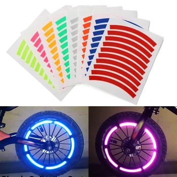 Светлоотразителни гуми стикер безопасност стикер цвят деца баланс велосипед отразяващ стикер колело Decal аксесоари за велосипеди - Изображение 1  