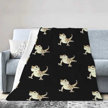 Сладко брадато драконово одеяло Меко топло фланелено хвърляне на одеяло за легло Всекидневна Пикник Пътуване Начало Диван - Изображение 1  